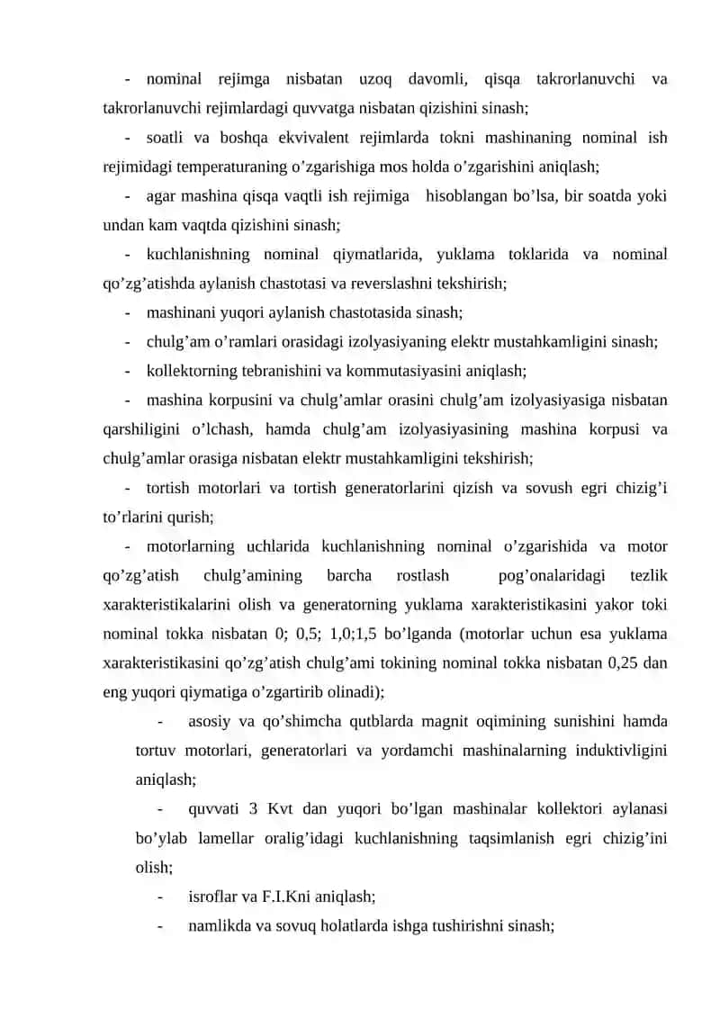 Tоrtuv elеktr mаshinаlаrini sinаsh 2