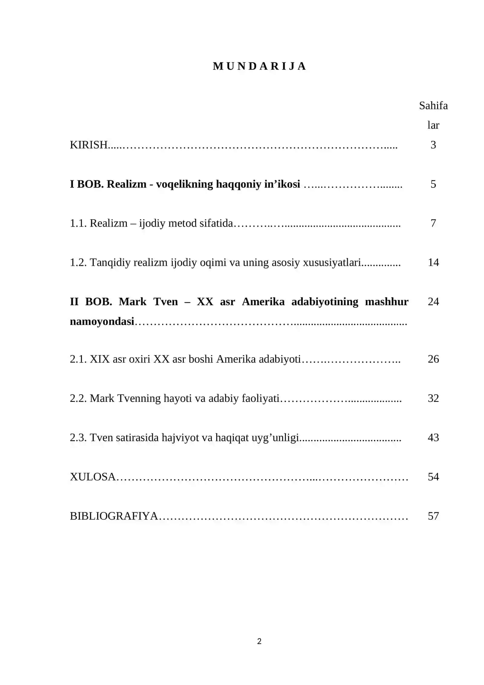 XX asr Amerika adabiyotida tanqidiy realizm tamoyillarining aks ettirilishi(Mark Tven ijodi misolida) 2