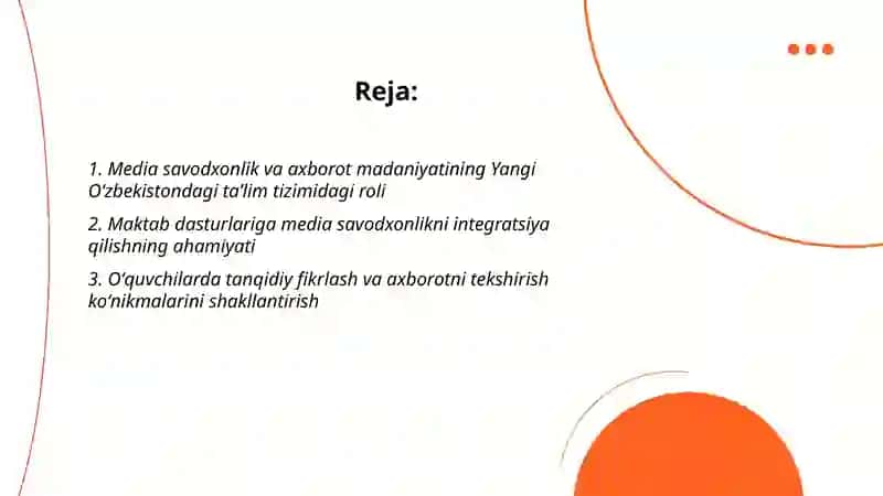 Media savodxonlik va axborot madaniyati 2