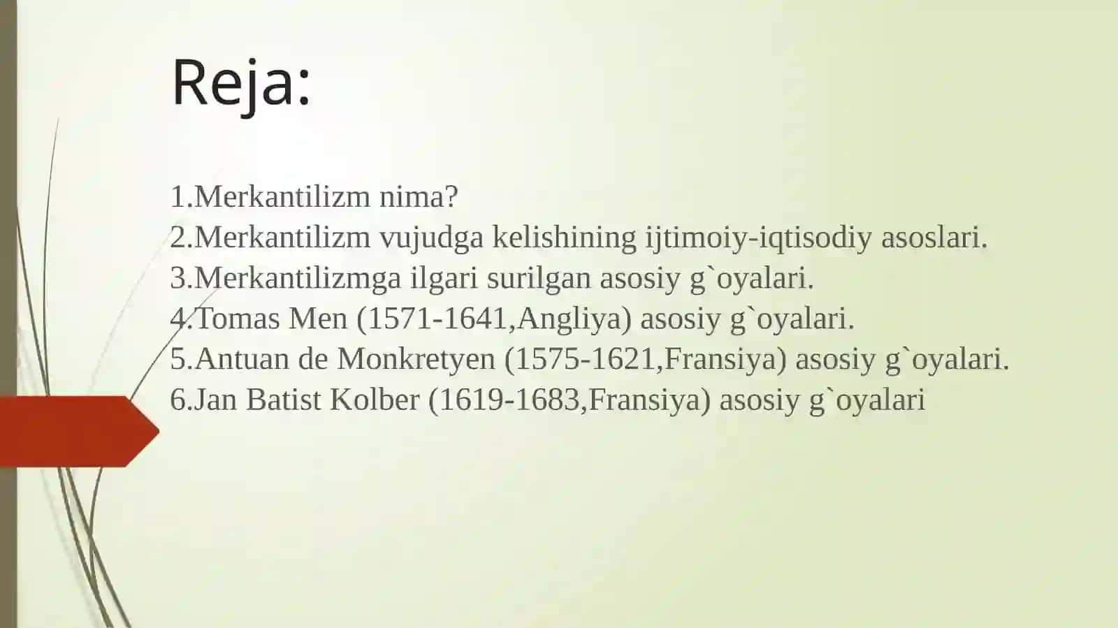 Merkantilizm g`oyalari 2