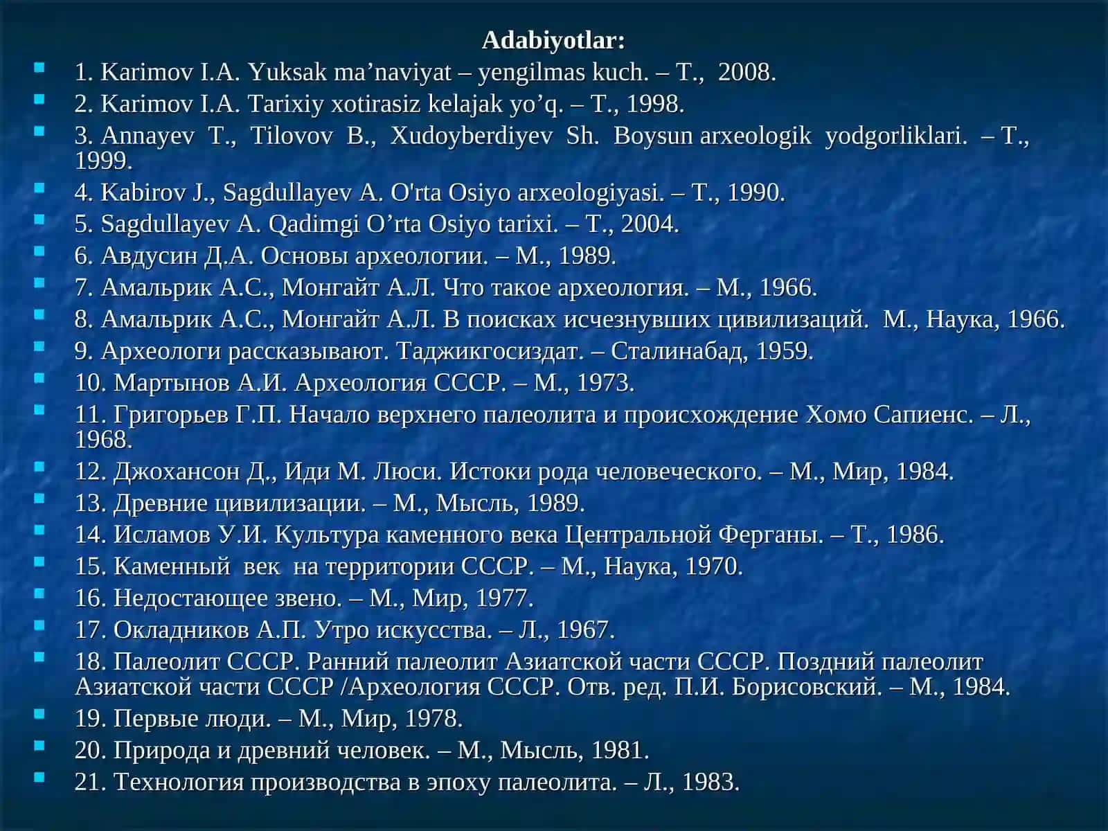 Paleolit davri arxeologiyasi 2