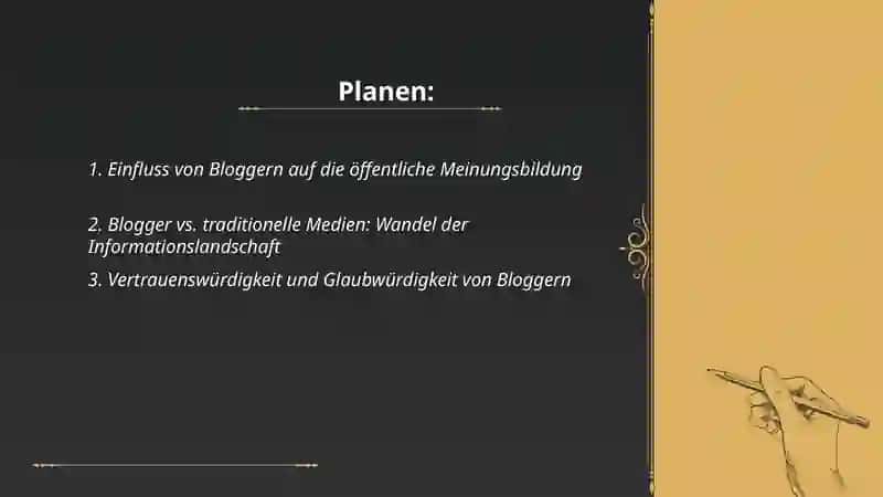 Einfluss von Bloggern auf die öffentliche Meinungsbildung 2