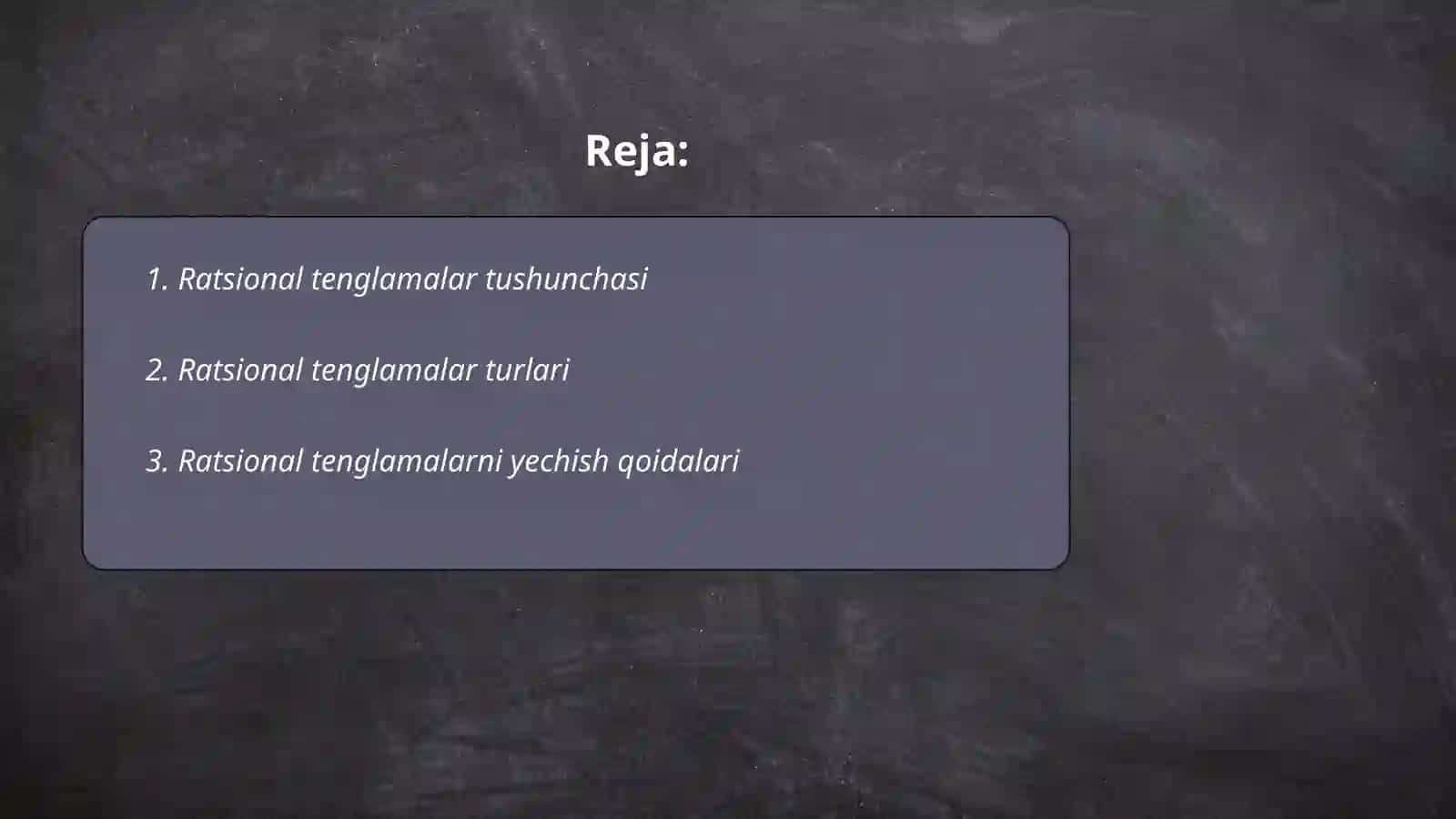 Ratsional tenglamalar 2
