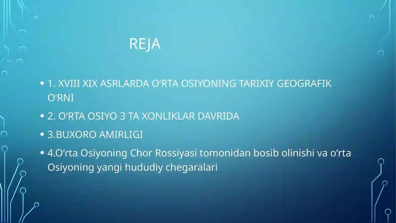XVIII XIX asrlarda Oʻrta Osiyoning Tarixiy geografik oʻrni 2