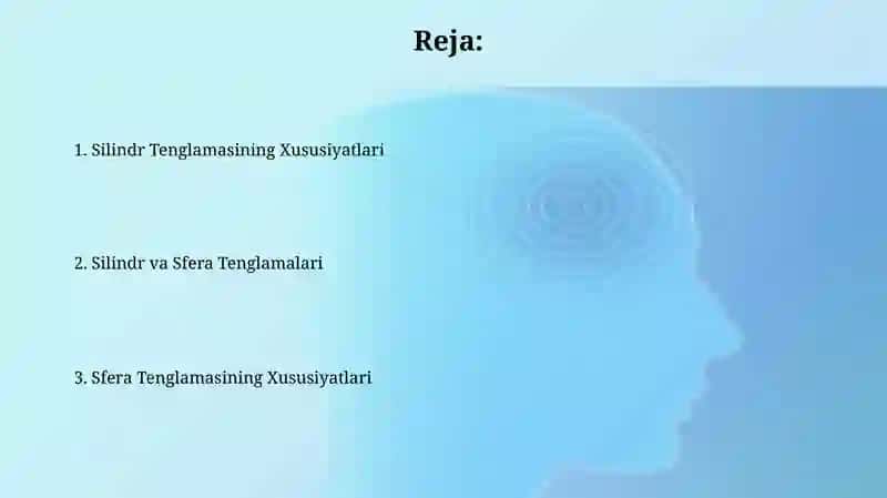 Silindr va Sfera Tenglamalari 2