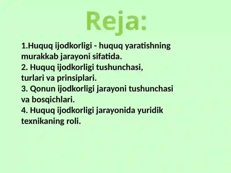 Huquq ijodkorligi 2
