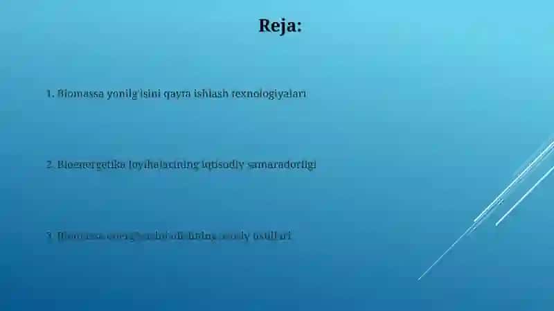 Biomassadan energiya olishning asosiy usullar 2