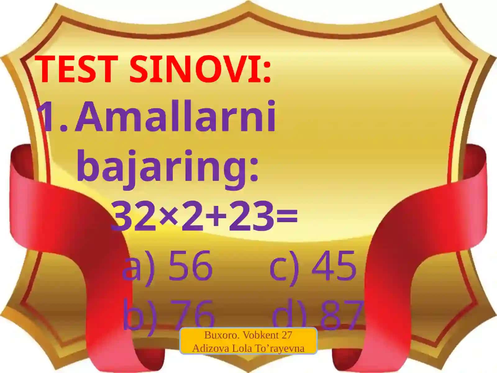 Tarkibli masalalar 2