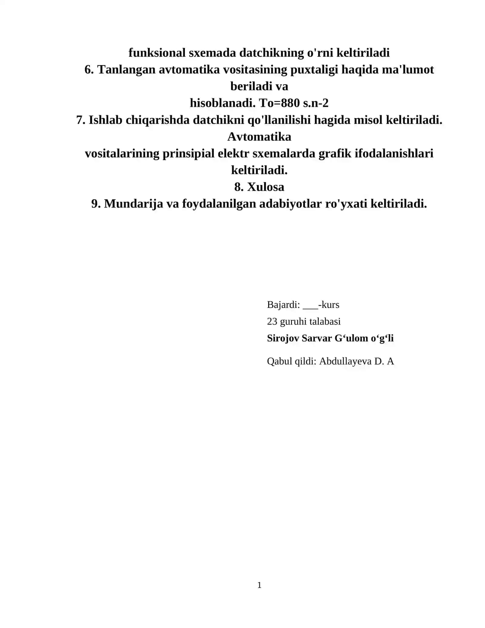 Transformatorli datchiklarni hisoblash va puxtalikni aniqlashy 2