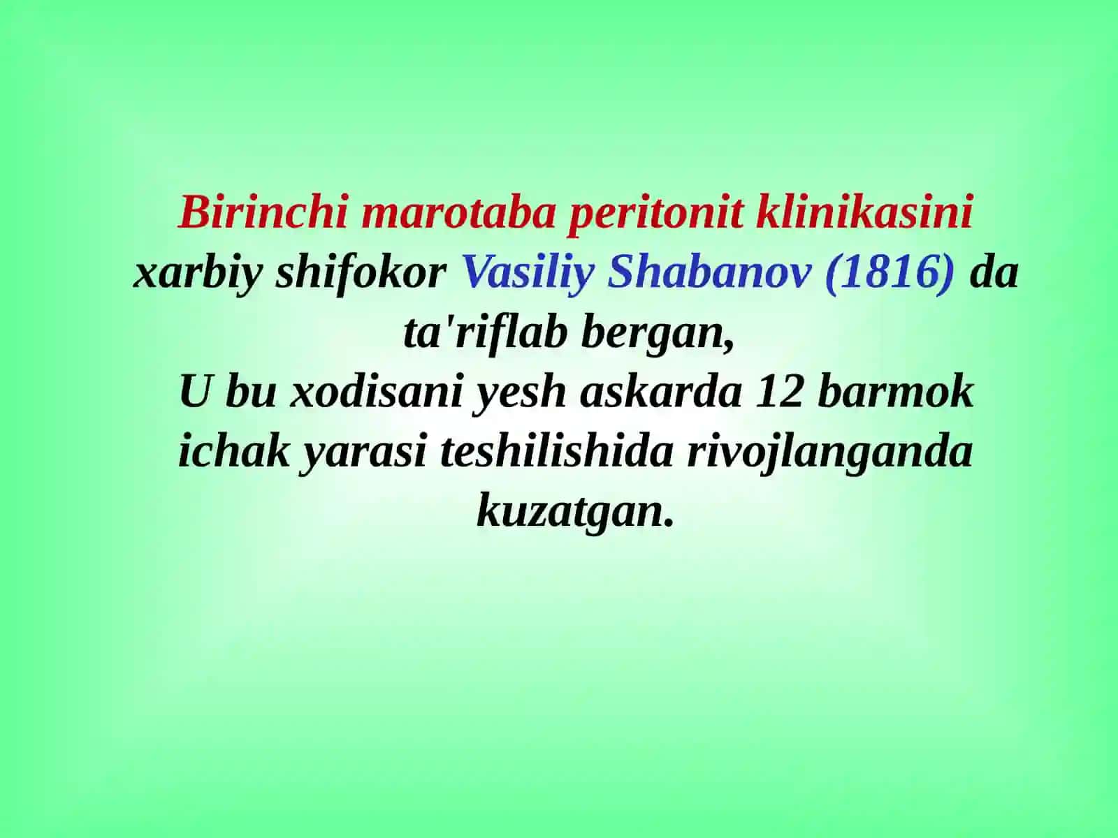 O‘tkir peritonit 2
