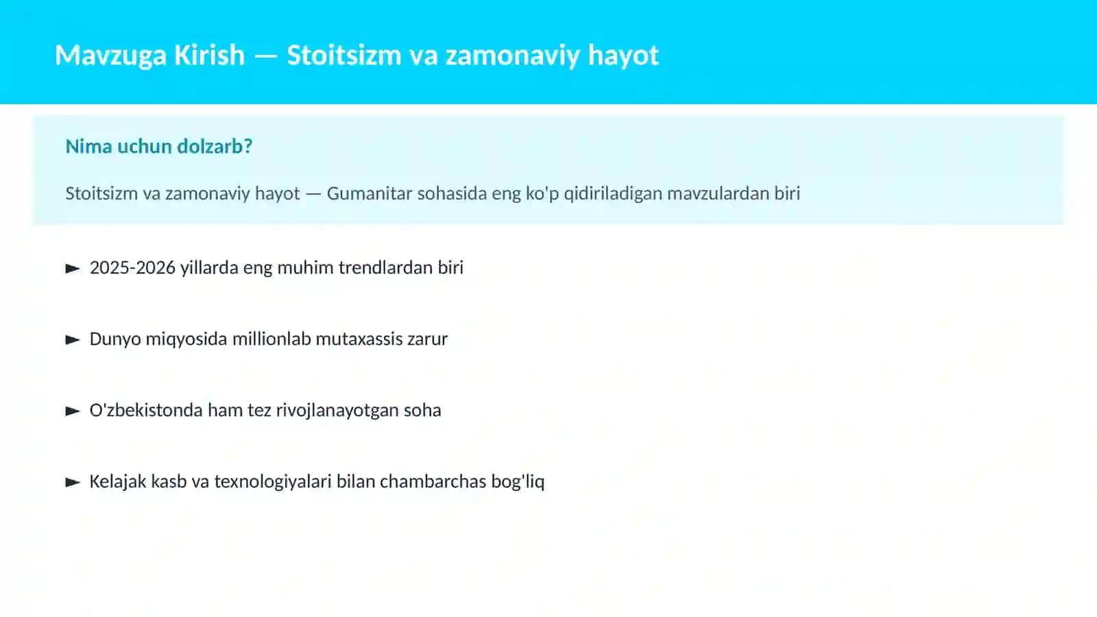 GUMANITAR | FALSAFA ZAMONAVIY 2