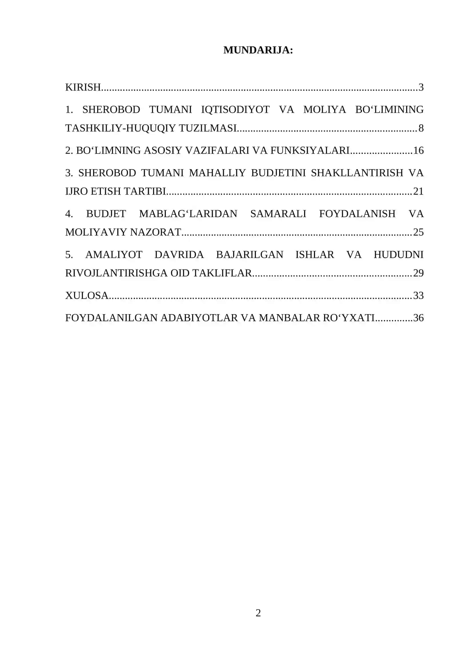 Surxondaryo vil. Sherobod tumani Iqtisodiyot va Moliya boʻlimi 2