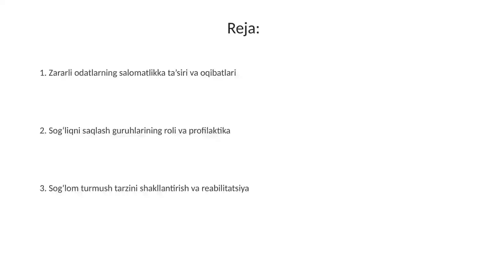 Zararli odatlarning salomatlikka ta’siri va oqibatlari 2