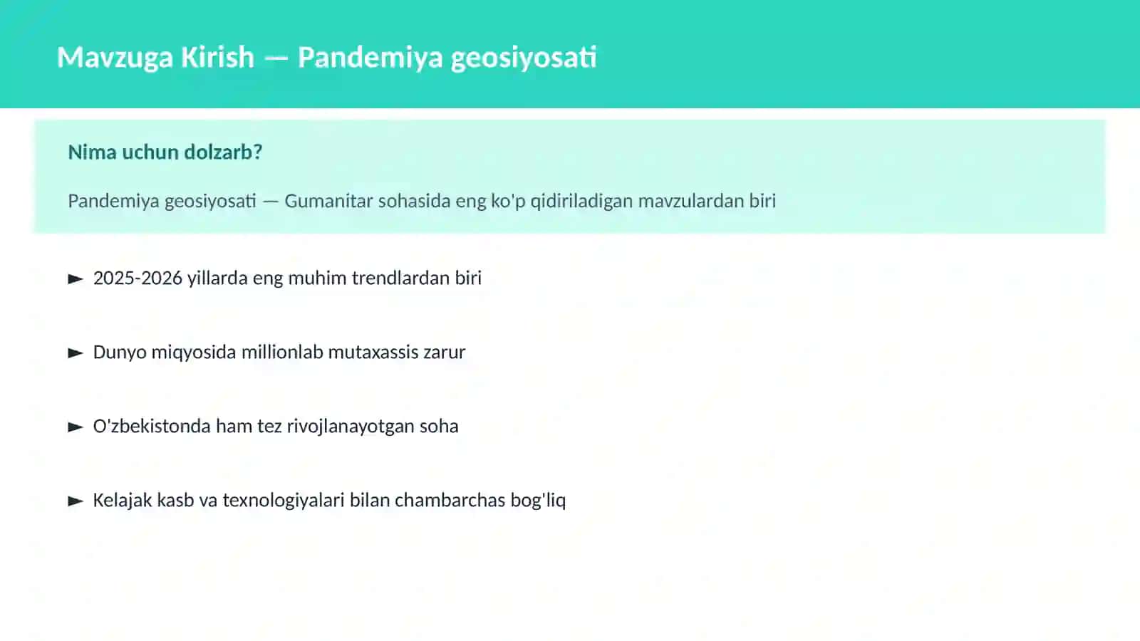 Pandemiya geosiyosati 2