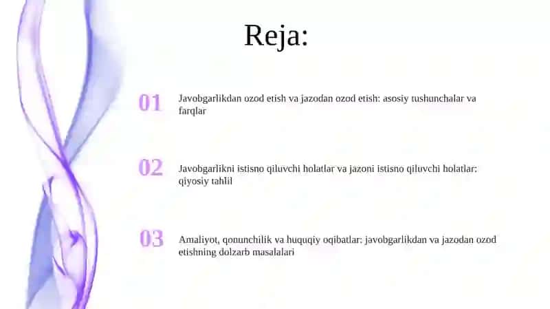 Javobgarlikdan ozod qilishning turlari va Jazodan ozod qilishning turlari farqi 2