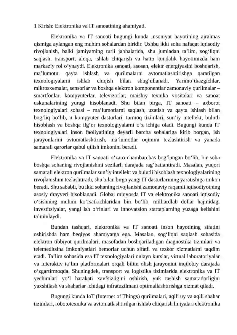 Elektronika va it sanoatining rivojlanish tendensiyalari 2