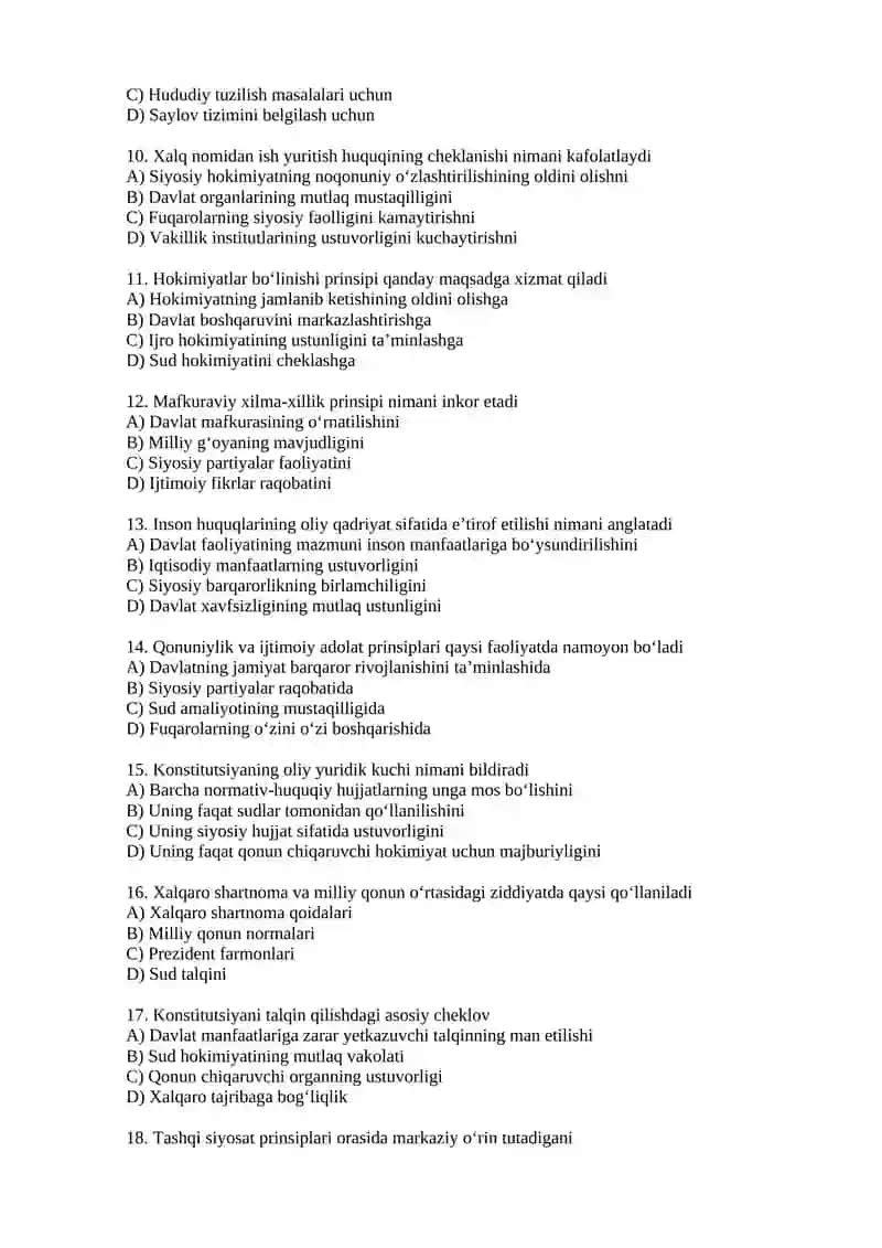 O‘zbekiston Respublikasining davlat-huquqiy maqomi belgilar majmuasi 2
