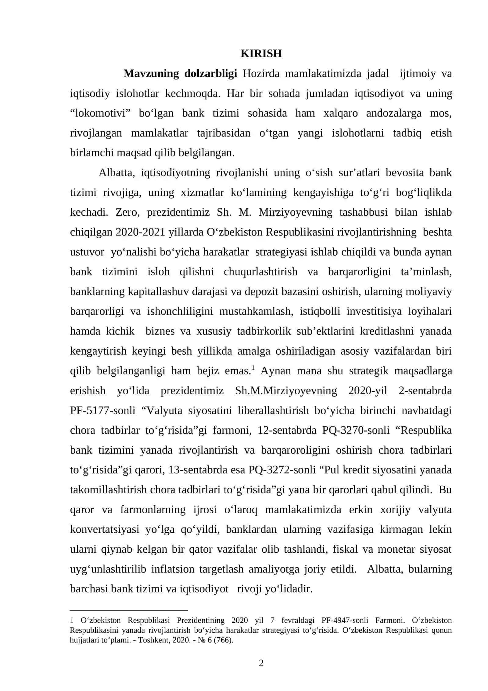 TIJORAT BANKLARIDA KREDIT TURLARI VA ULARNING HOLATI TAHLILI 2