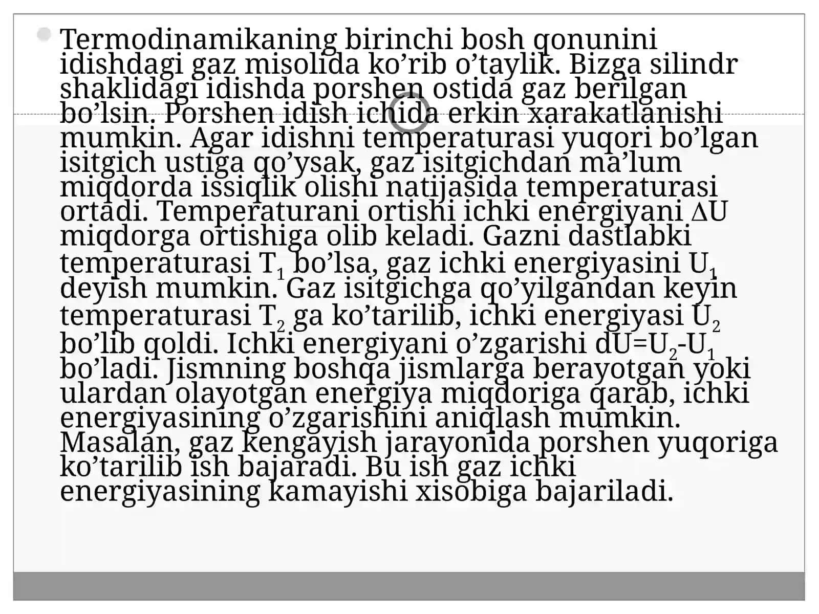 TermodinamikaningI-II qonuni va uning tadbiqlari 2