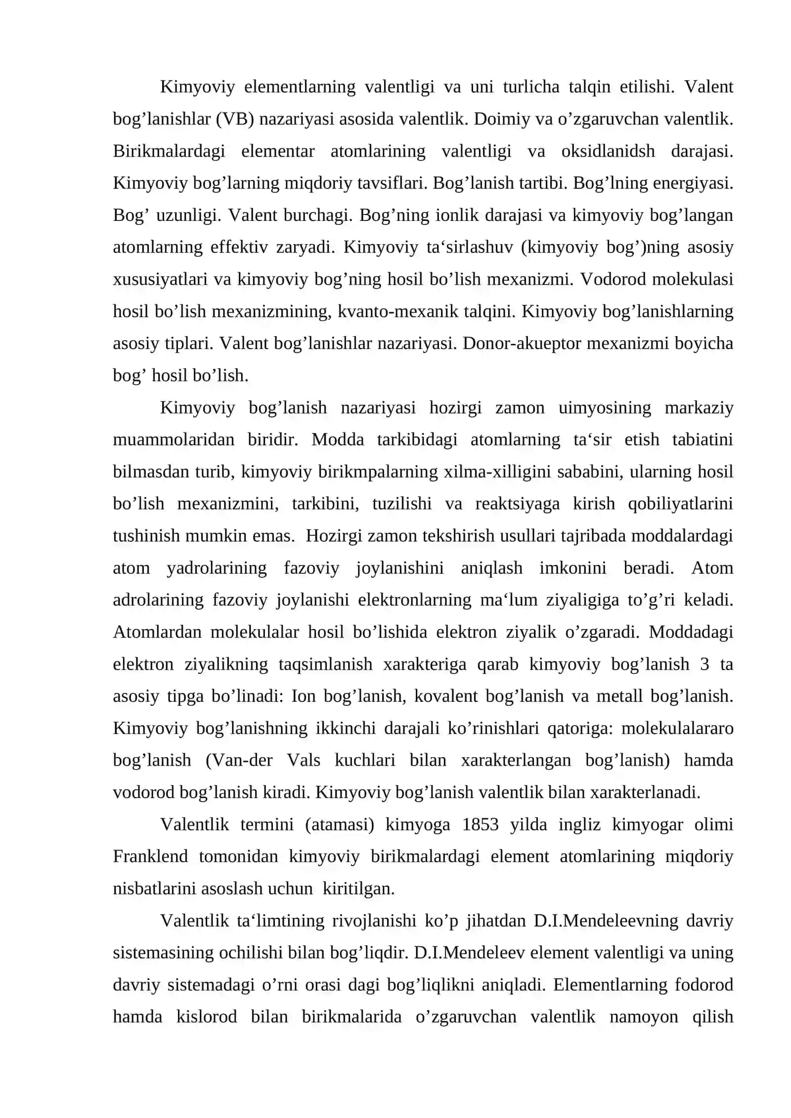 Kimyoviy bog`lanishning xosil bo`lishi 2