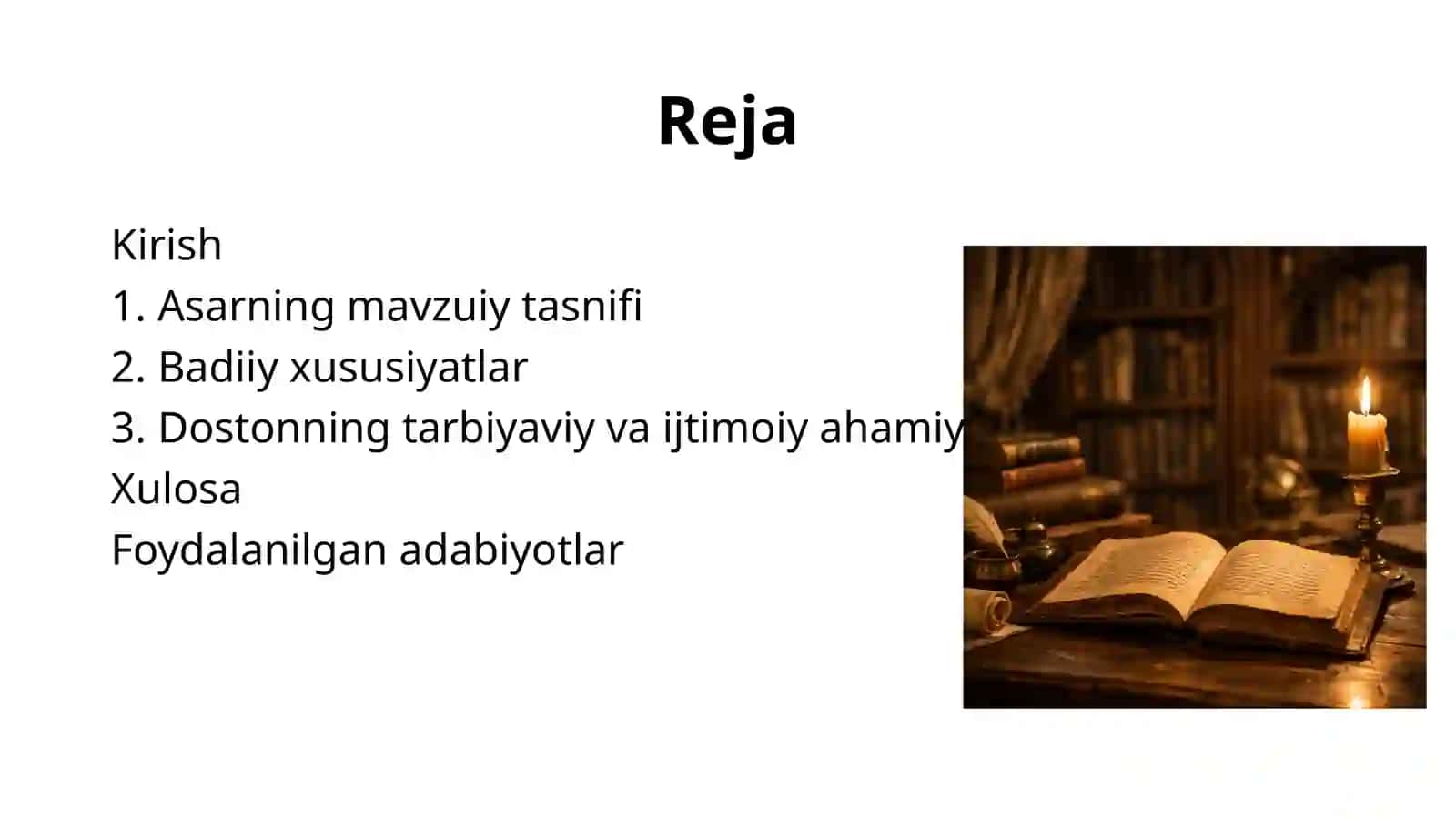 Husn va dil  dostonini mavzuiy tasnif qilish. 2