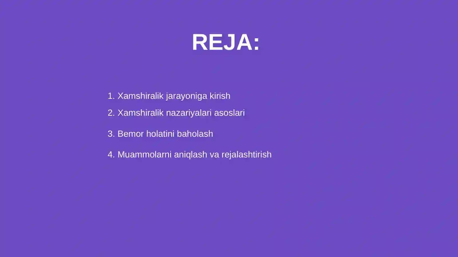 Xamshiralik jarayoni 2