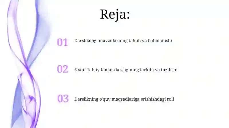 5-sinf Tabiiy fanlar darsligini tahlil qilish 2