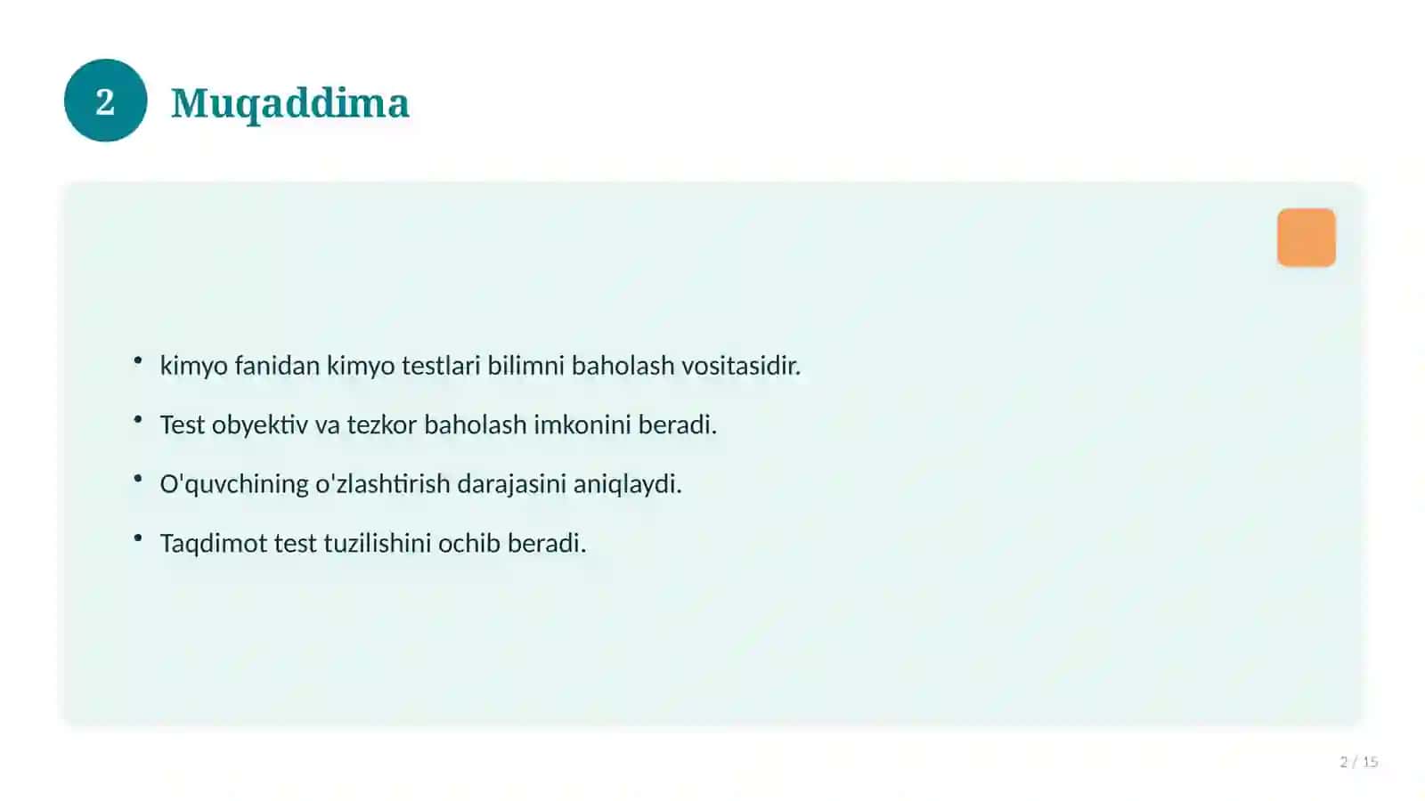 Kimyo: milliy sertifikat va attestatsiya — masalalar va tahlillar (2026) 2