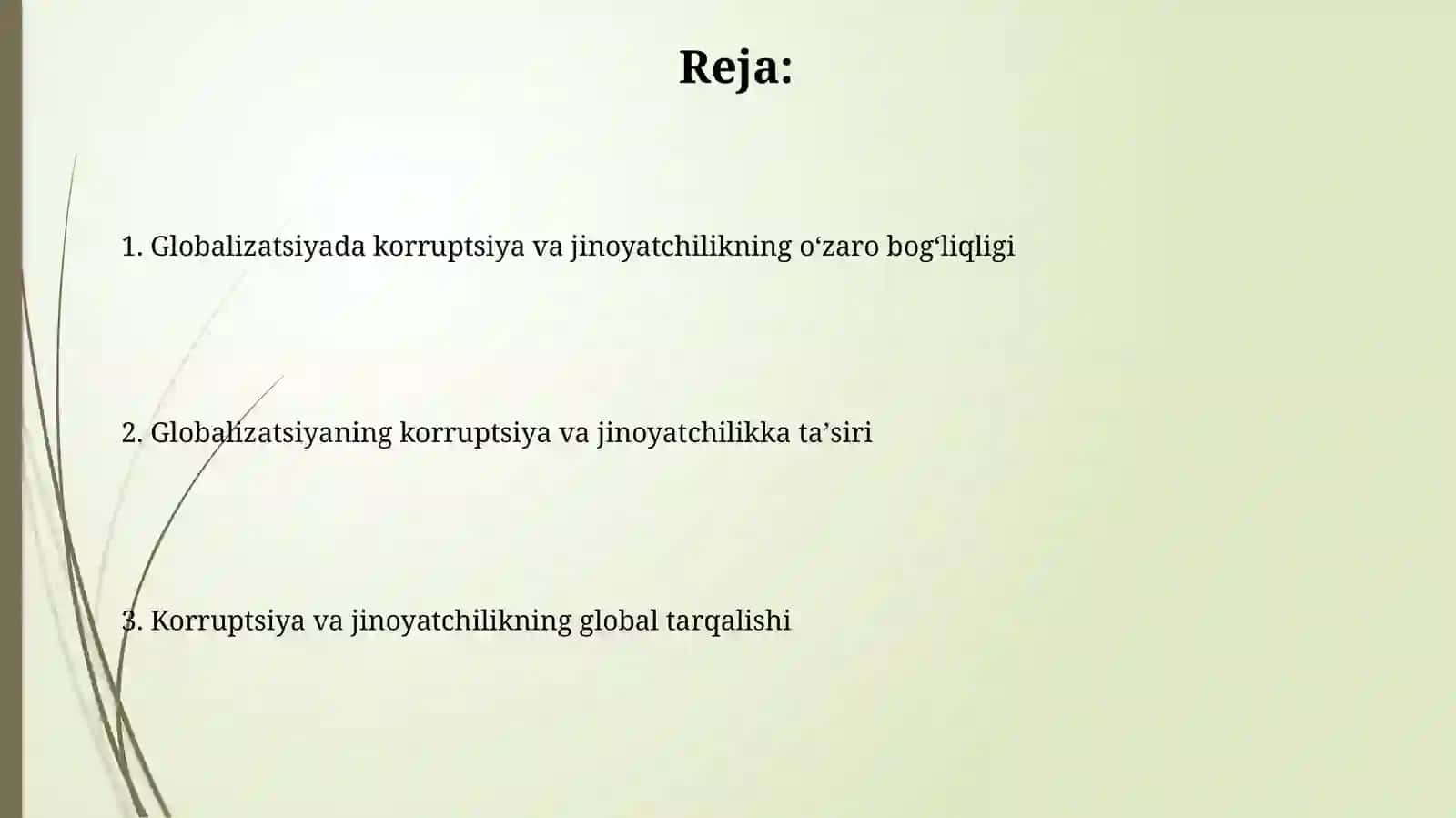 Globallashuvda Korrupsiya va Jinoyatchilik 2