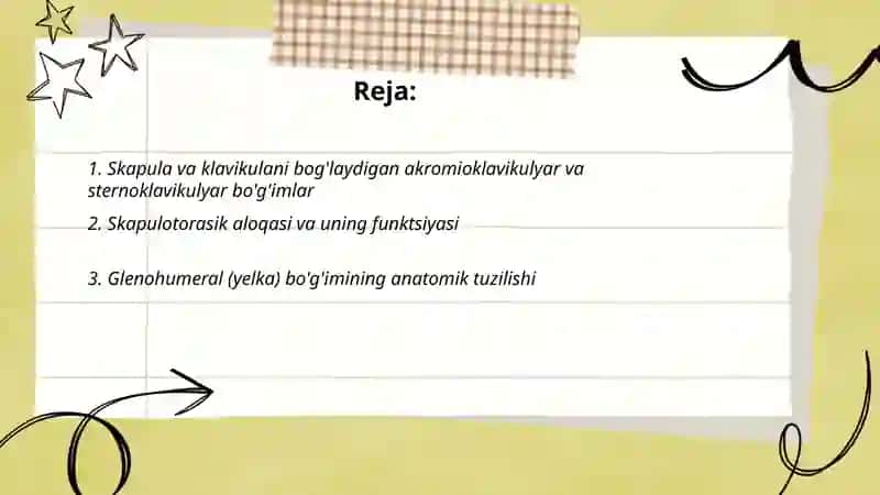 Yelka suyagi va qoʻl erkin suyaglarining birikishi 2