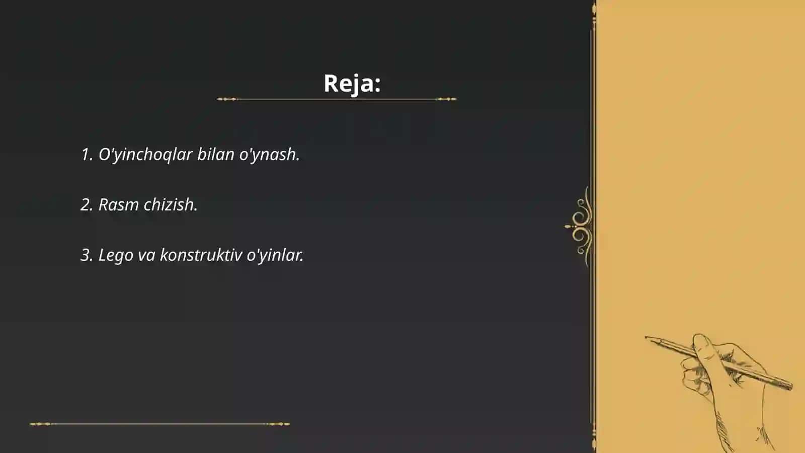Bolalarning kuzatgan va kopincha o'zlari bajargan harakatlarini aks ettirish 2