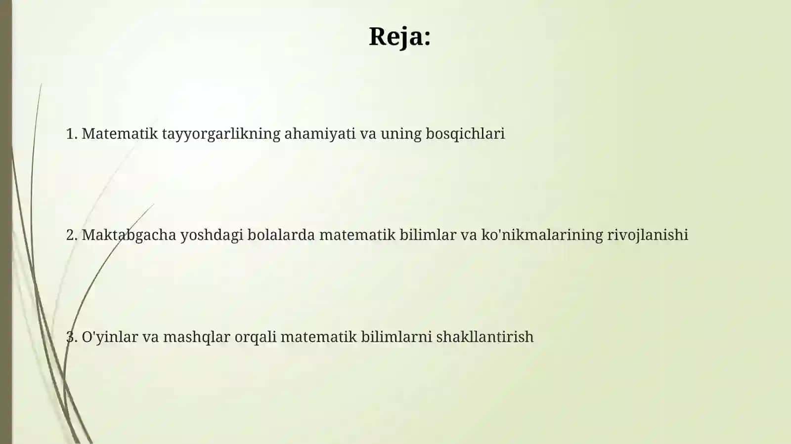 Maktabgacha talim yoshdagi bolalarda dastlabki matematik bilim va koʻnikmalar 2