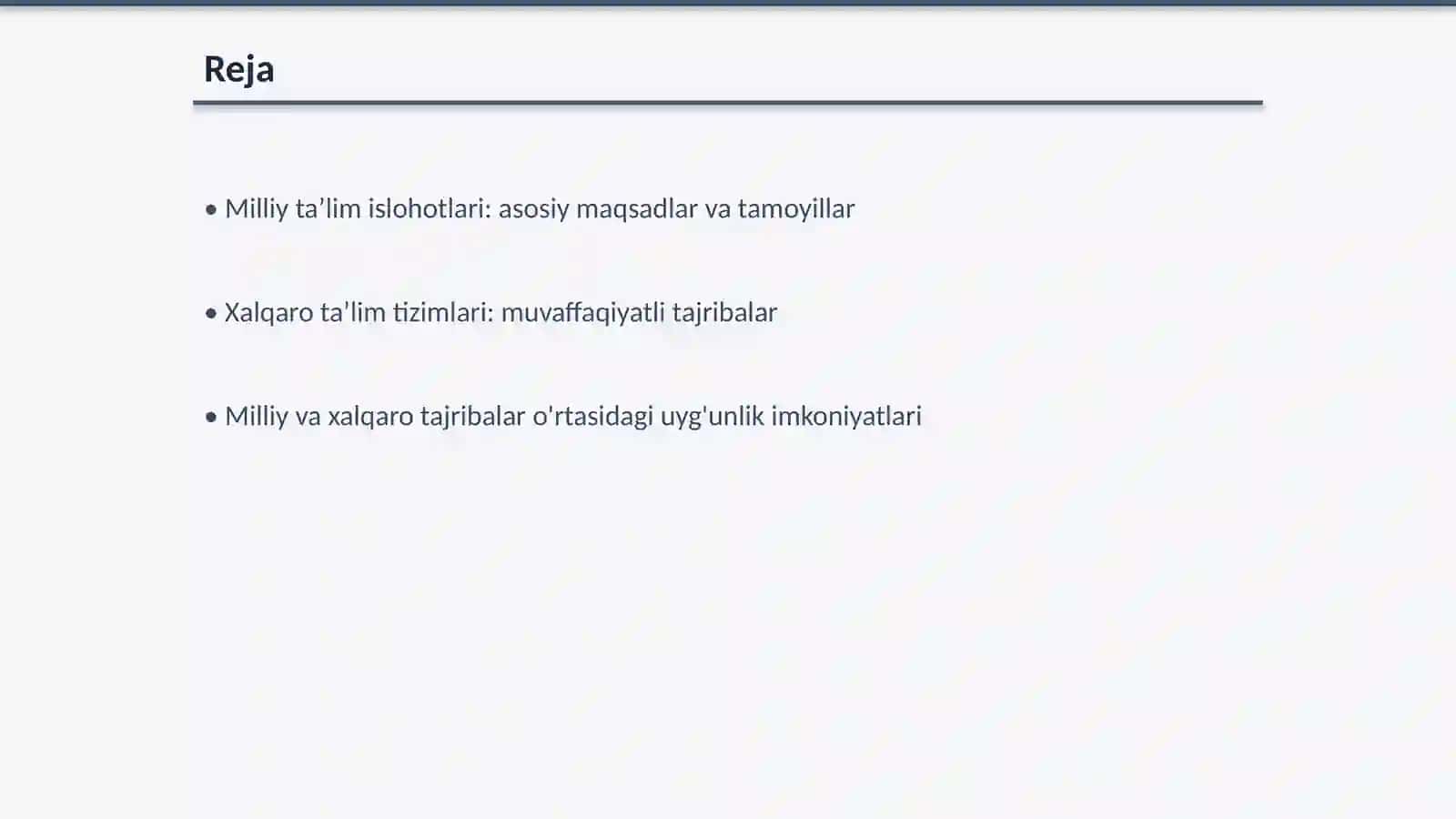 Ta’lim islohotlarida milliy va xalqaro tajribalar uyg’unligi 2