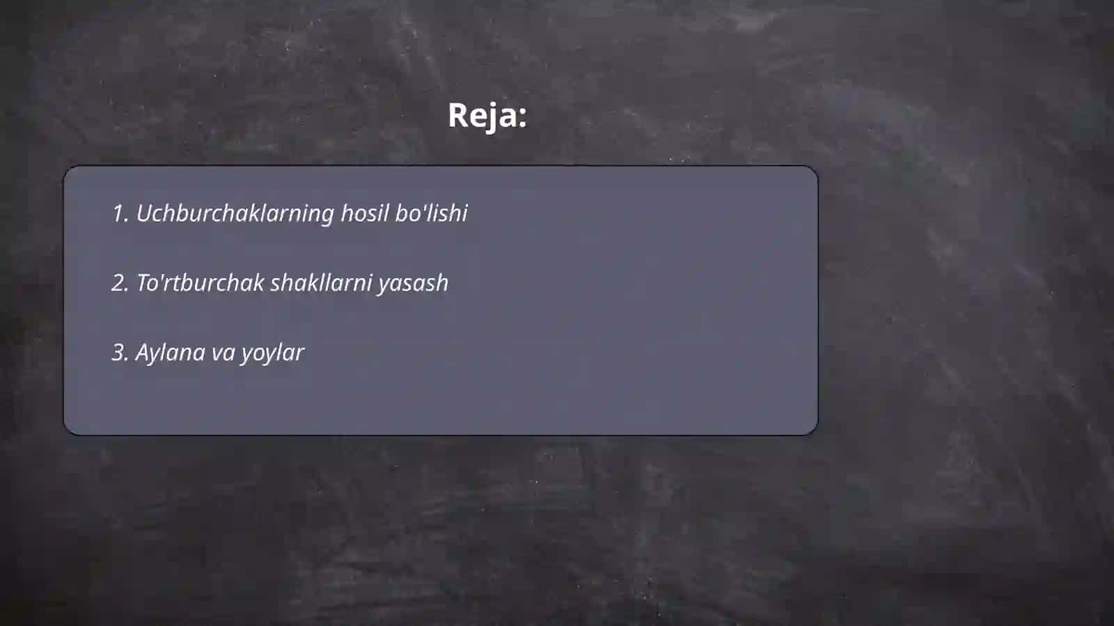 Turli xil burchaklarni va joylarni shakllantirish 2