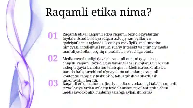 Raqamli Etikaga Rioya Qilish Mediadan Savodli Foydalanishning Majburiy Talabi 2