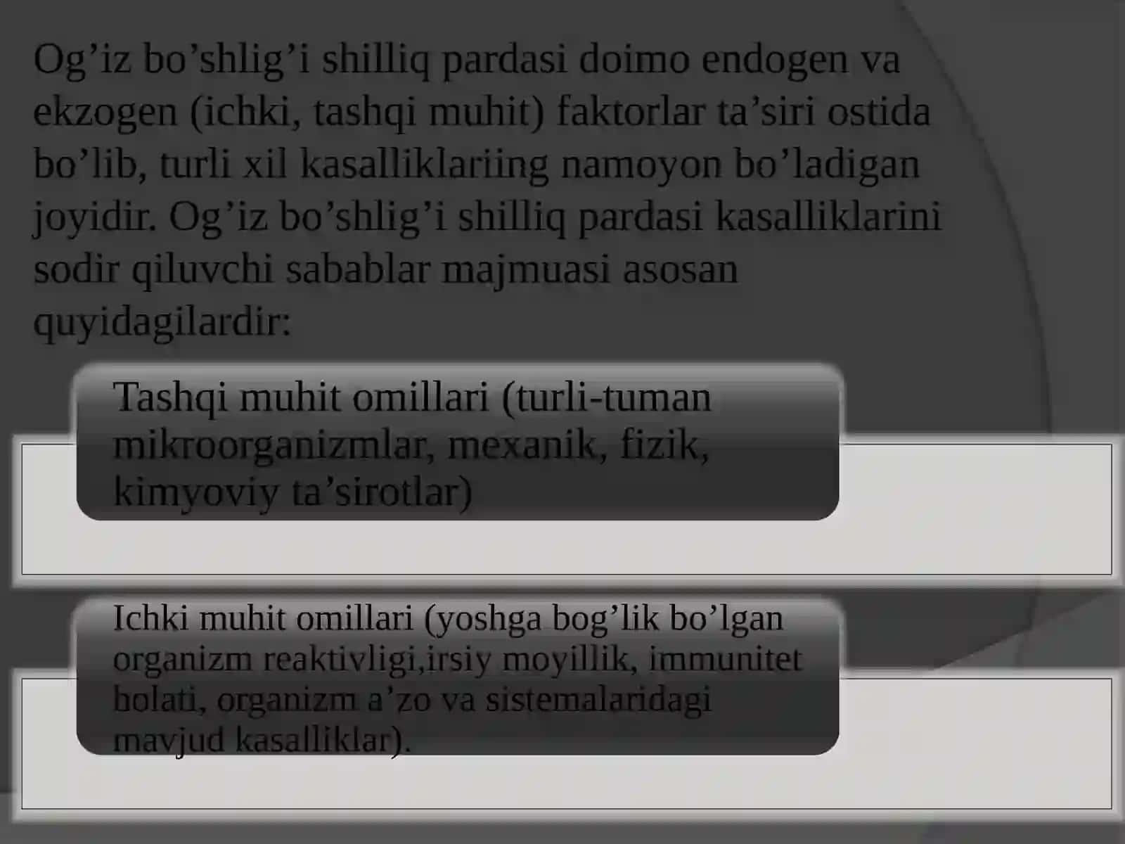 Og’iz bo’shligi shilliq qavati kasalliklari profilaktikasi Tish jag’-sistemasi anomaliyasi va deformatsiyasi.  profilaktikasi 2