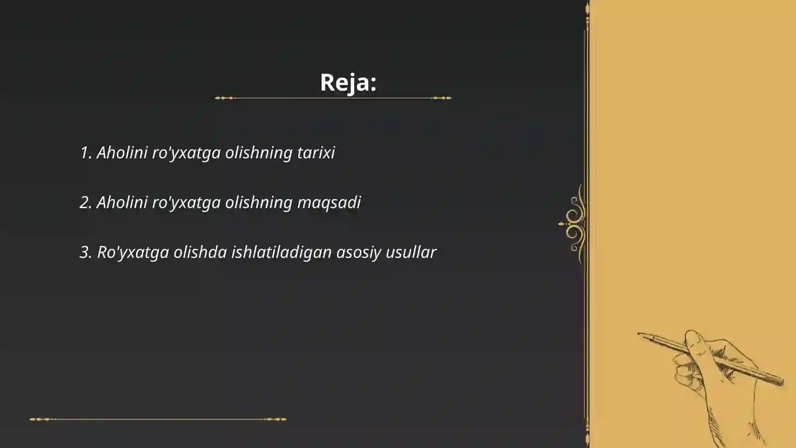 Aholini ro'yxatga olish tarixi 2