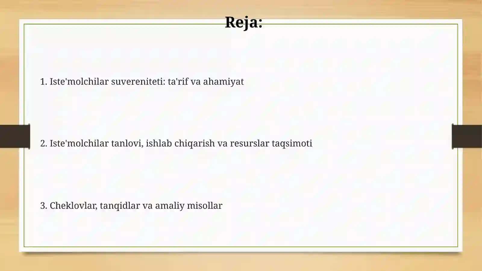 Bozor iqtisodiyoti sharoitida iste’molchisuvereniteti nima? 2