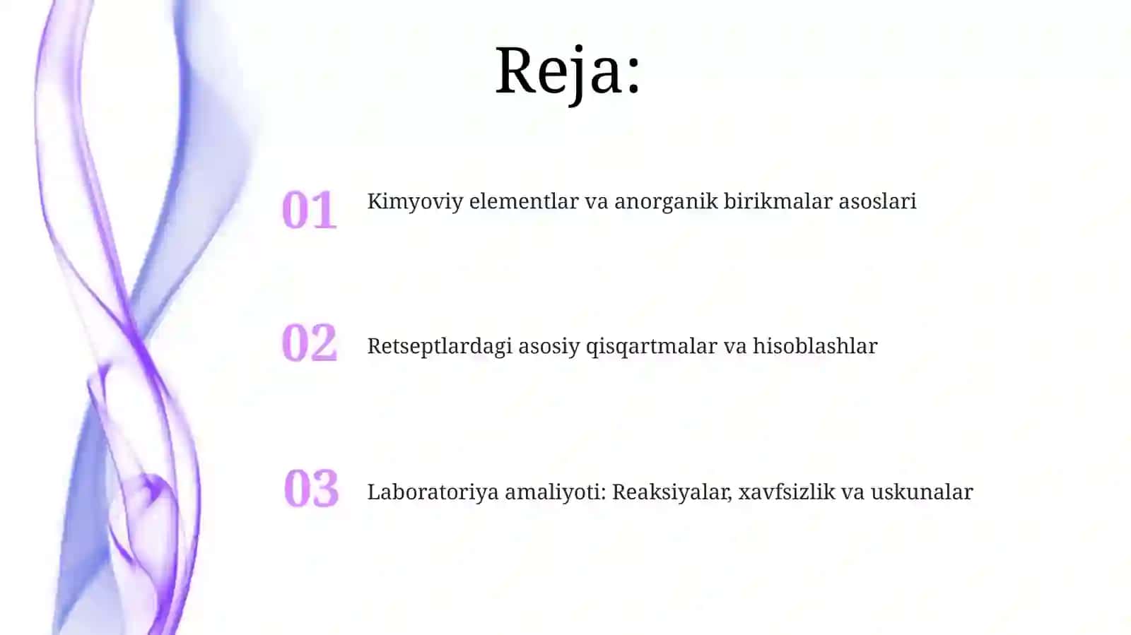 Kimyoviy elementlar va anorganik birikmalar asoslari 2