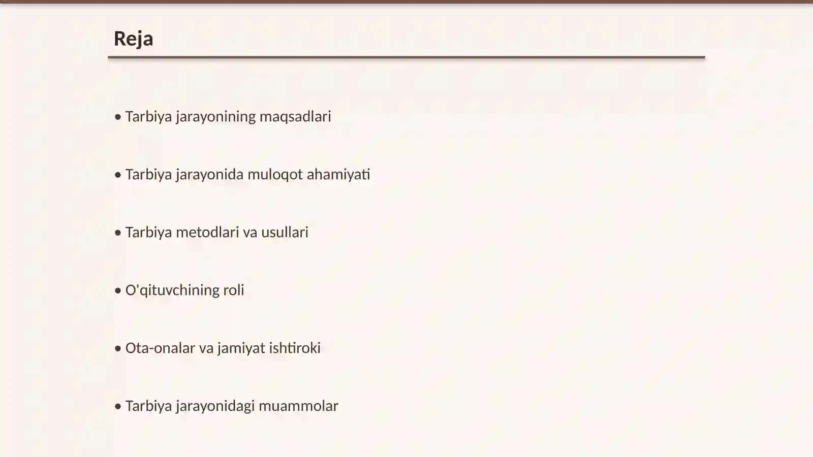 Tarbiya jarayoni qoidalari 2