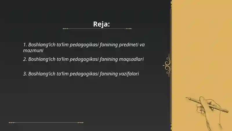 Boshlangʻich taʼlim pedagogikasi fanining predmeti maqsadi vazifasi va ilmiy tadqiqot metodlari 2