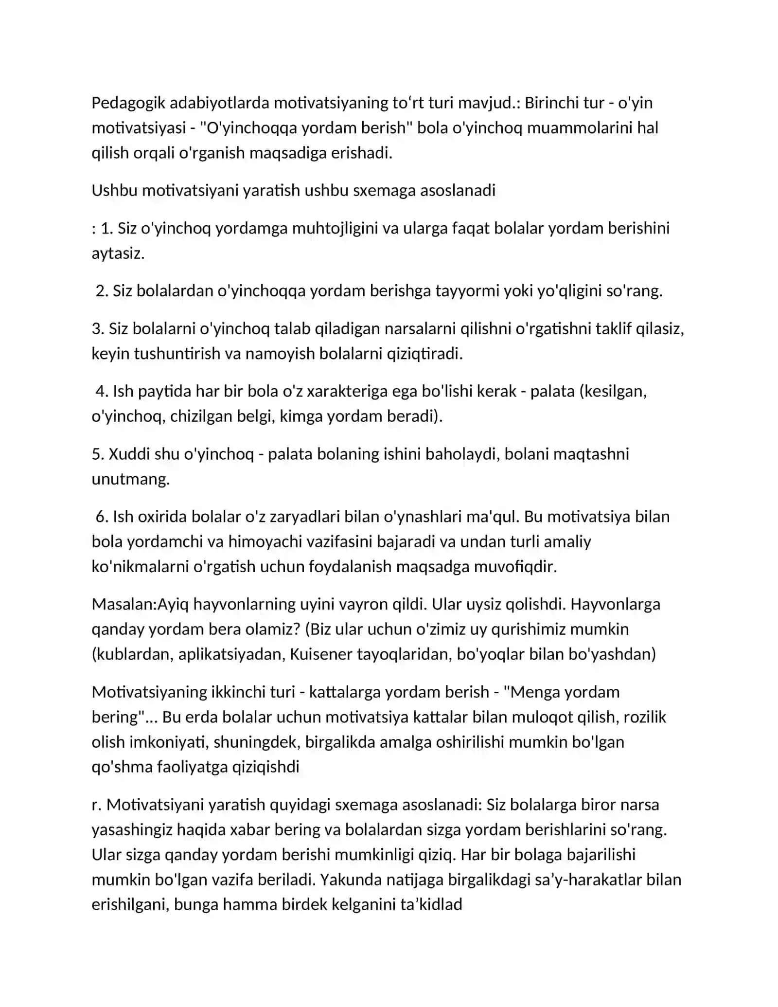 Maktabgacha tarbiya yoshida mativlarning paydo bolishi 2