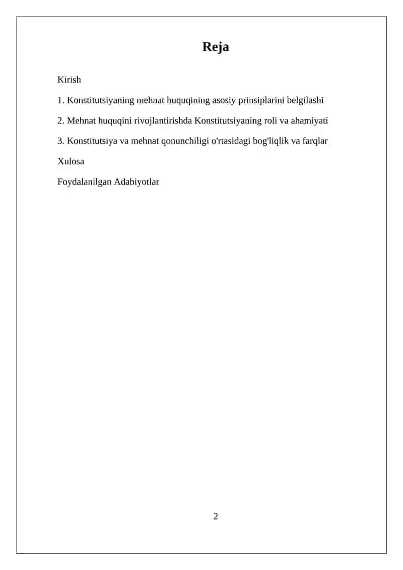 Konstitutsiyaning Mehnat Huquqi 2
