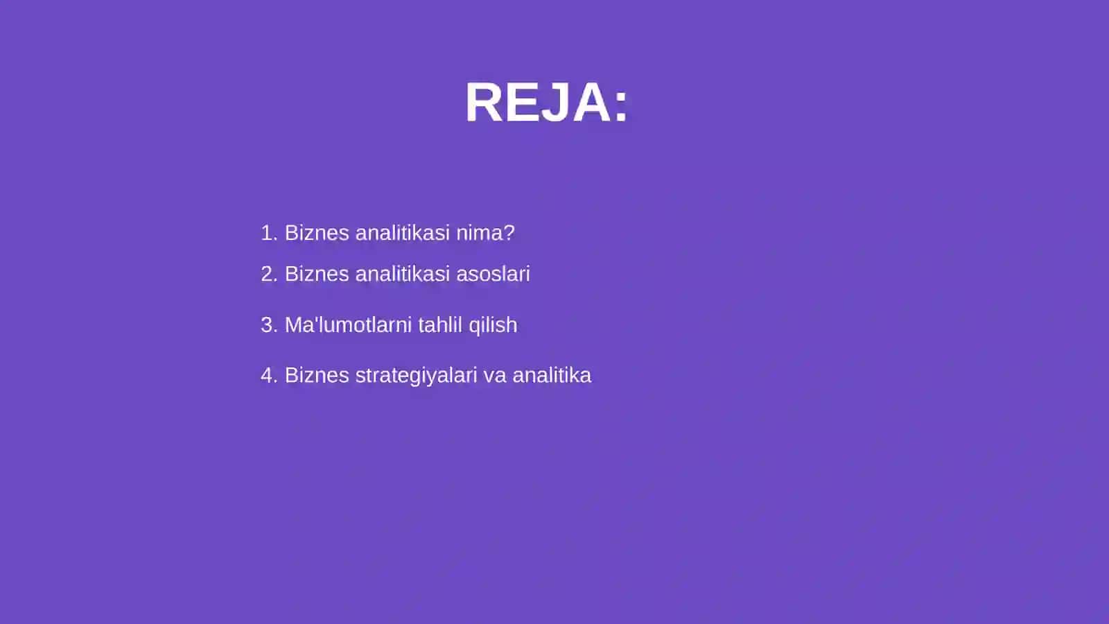 Biznes analitikasi tushinchasi 2