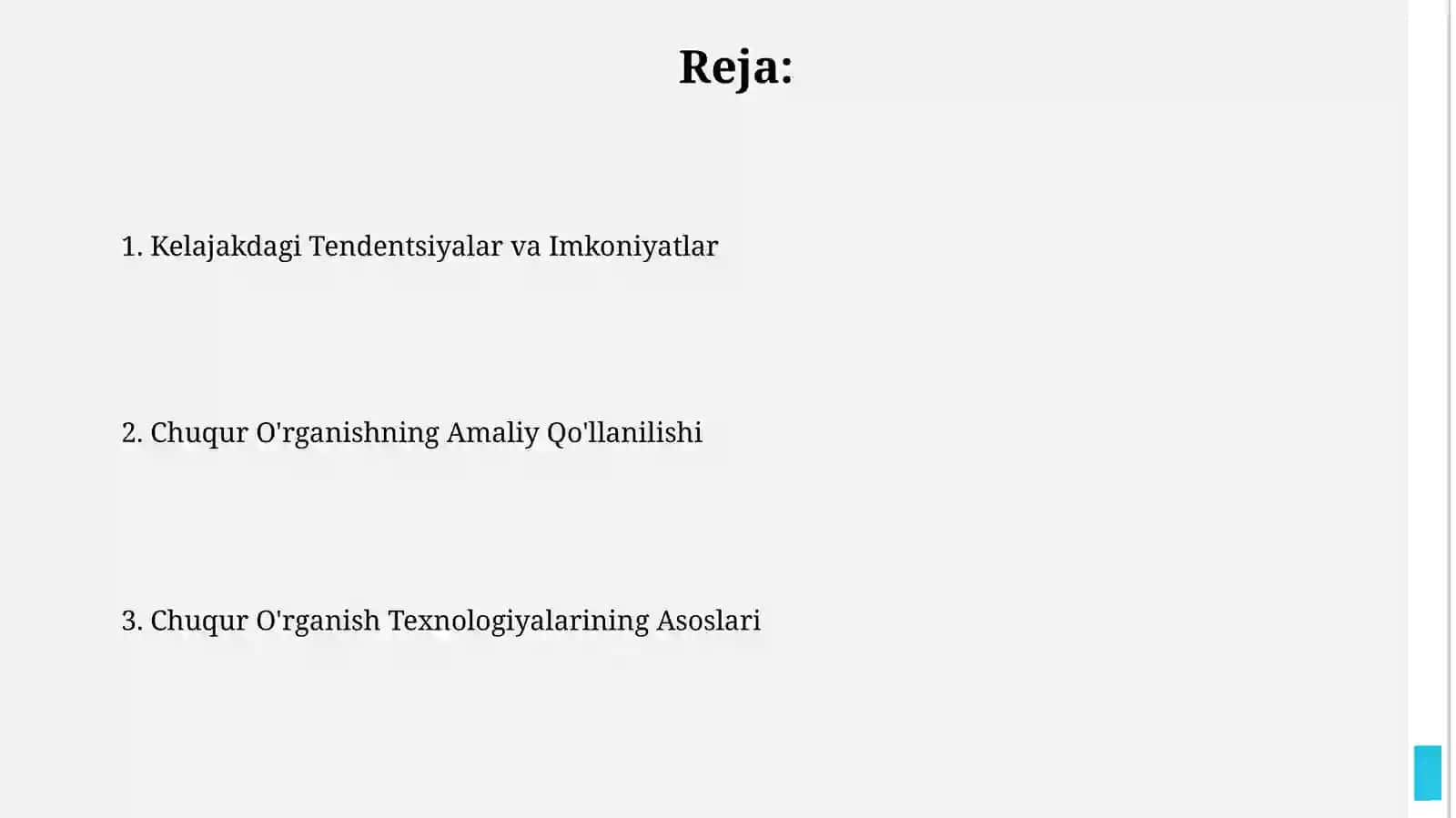 Chuqur o'qitish texnologiyalari 2