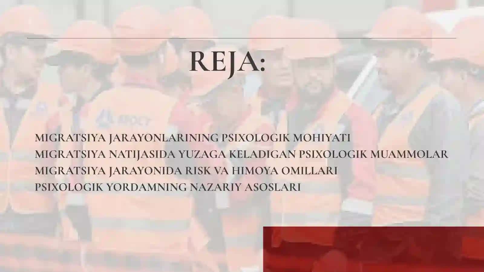 MIGRATSIYA JARAYONLARIDA PSIXOLOGIK YORDAM VA QO`LLAB QUVVATLASH 2