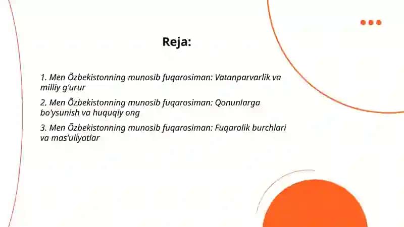 Men Õzbekistonning munosib fuqarosiman: Vatanparvarlik va milliy g'urur 2