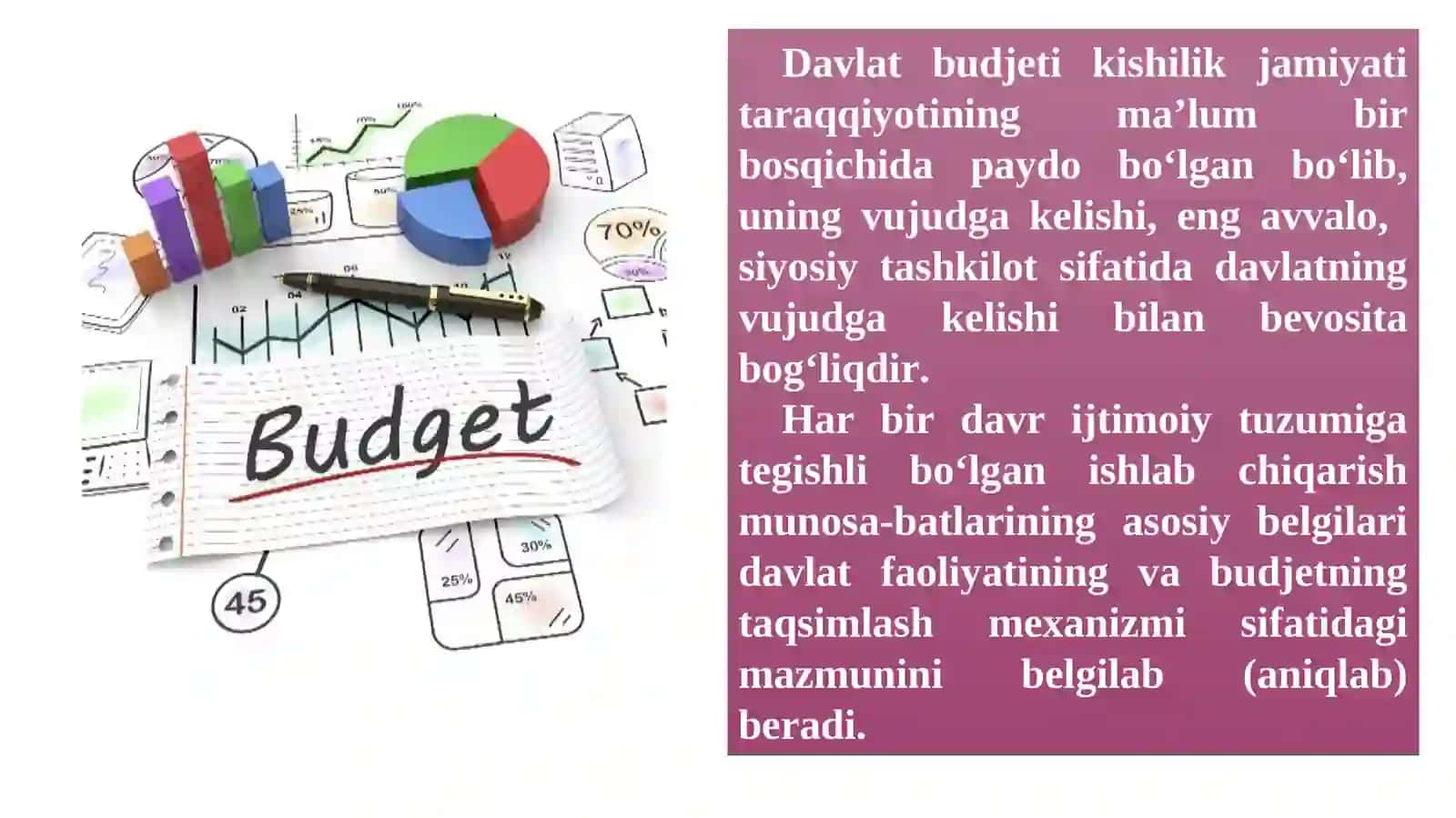 Davlat budjeti, soliqlar va davlat qarzi 2