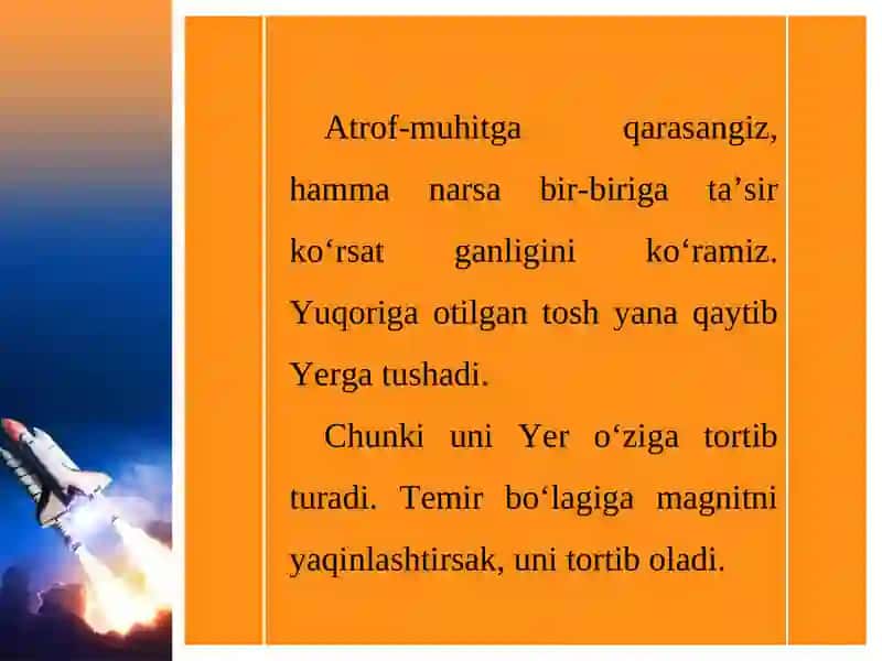 Jismlarning o‘zaro ta’siri 2