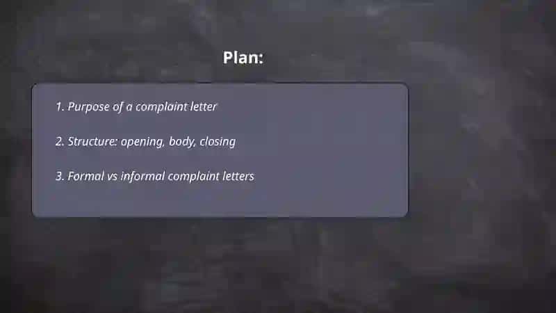 Complain letter 2
